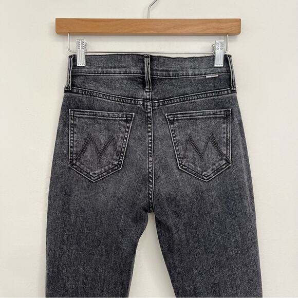 MOTHER High Waisted Rascal Ankle Step Fray Distressed Night Garden - Size 25 - Picture 4 of 14